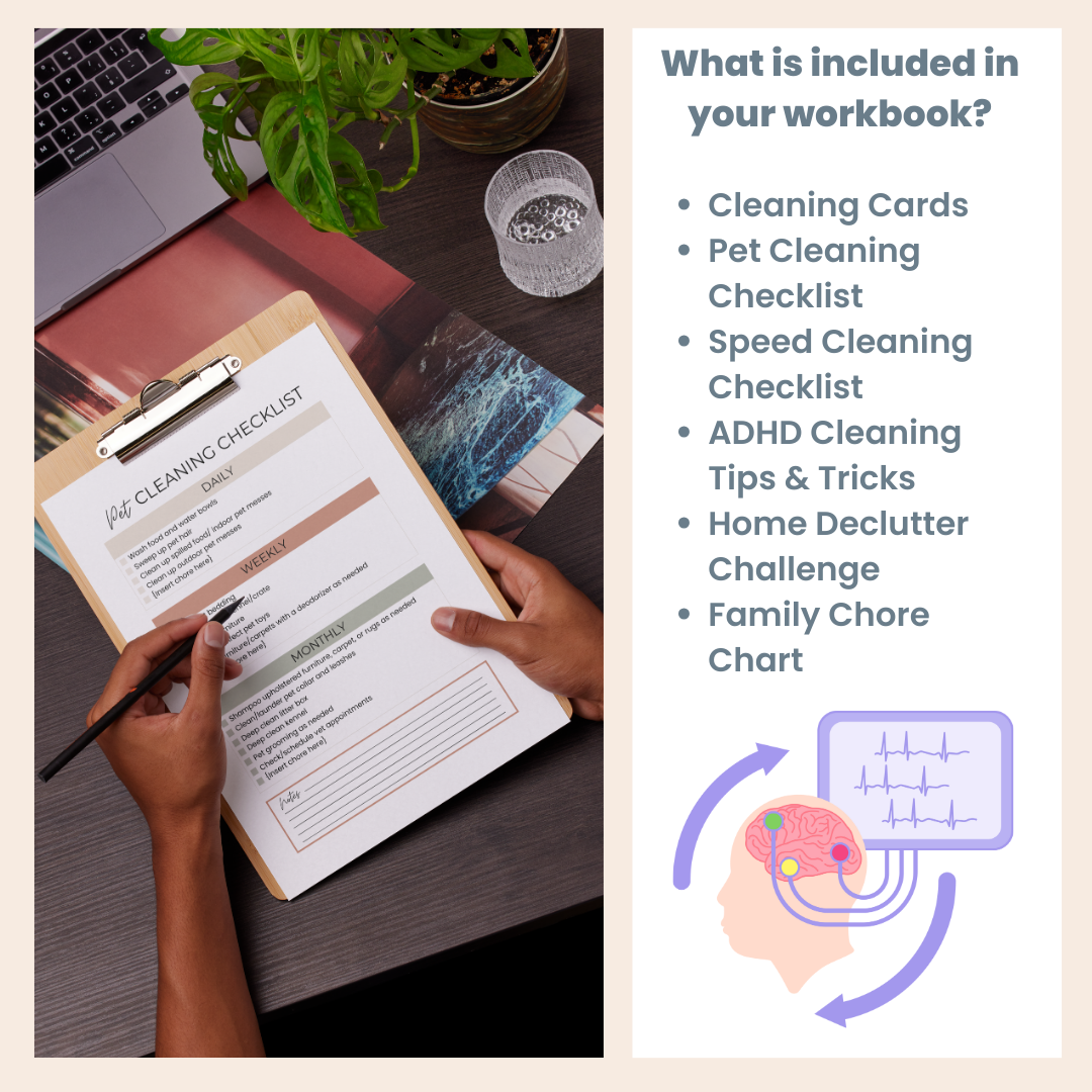 ADHD Cleaning Checklist Bundle, Cleaning Planner, Chore Chart, Deep Cleaning Cards, Cleaning Schedule, Family Chore Chart Planner