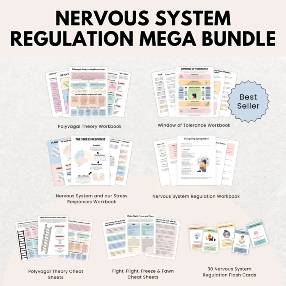 Nervous System Regulation Mega Bundle, Emotional Resilience, Polyvagal Theory, Therapeutic