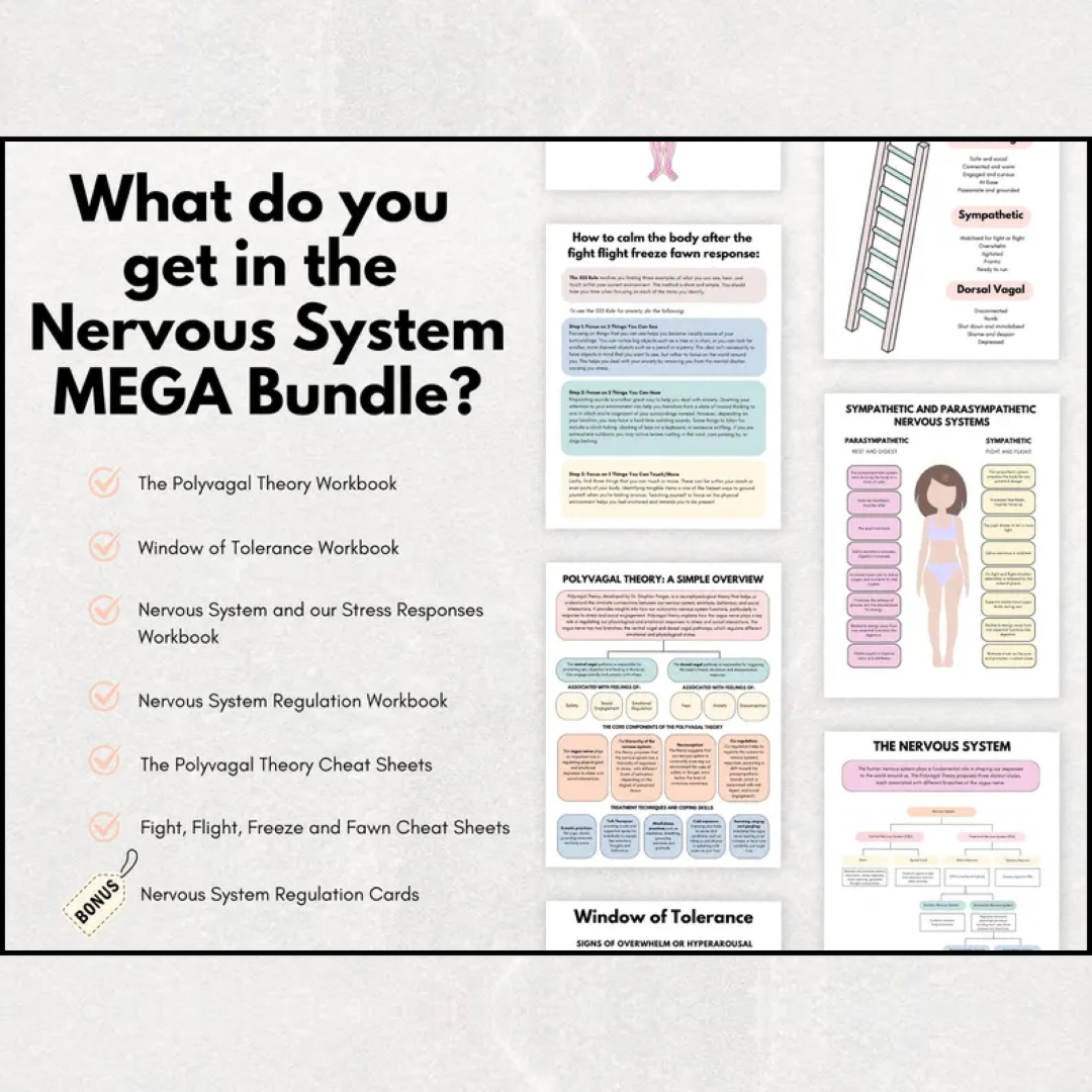 Nervous System Regulation Mega Bundle, Emotional Resilience, Polyvagal Theory, Therapeutic