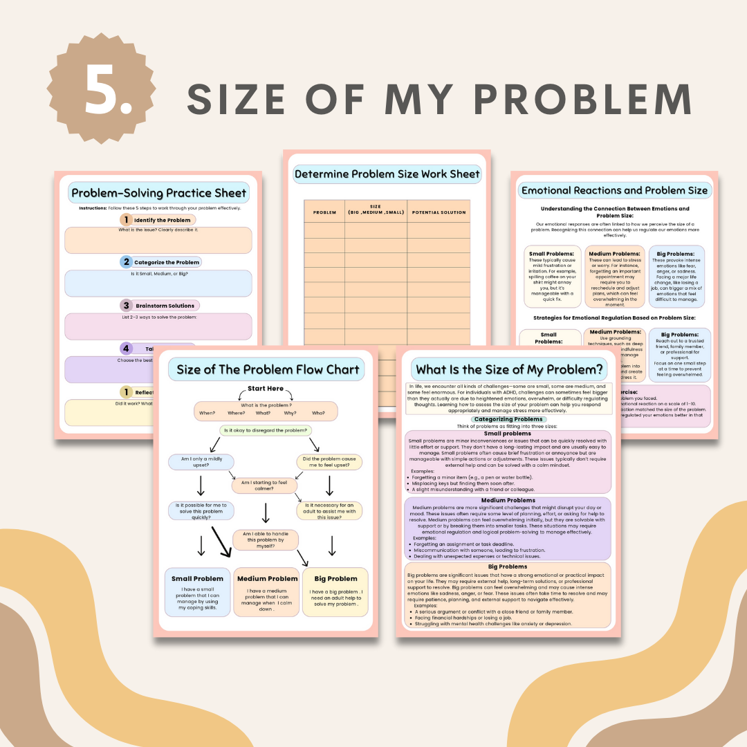 ADHD Executive Functioning Bundle, 280+ ADHD Worksheets, Executive Functioning & Coping Skills