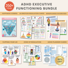 ADHD Executive Functioning Bundle, 280+ ADHD Worksheets, Executive Functioning & Coping Skills