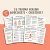 Trauma Healing Worksheets, Coping Skills, 50+ Pages, Trauma Responses, Emotional Resilience & Confidence