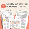 Sobriety & Addiction Recovery Worksheets (26 Pages) Relapse Prevention, Urge Surfing, Coping Strategies, Addiction Cycle, Sober Support